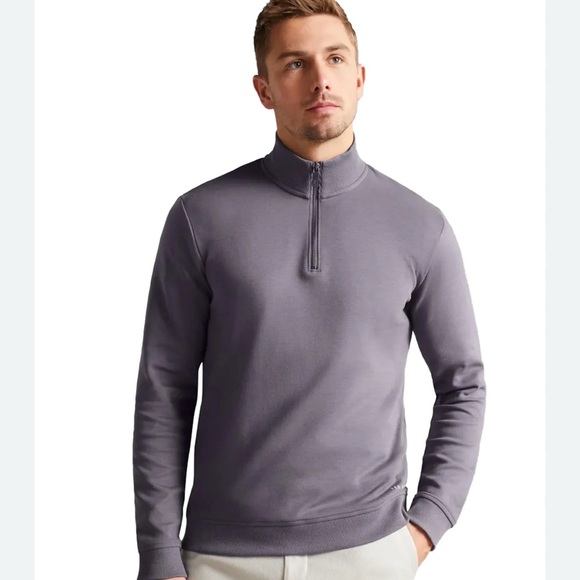 Ted Baker Other - Ted Baker Gray/Charcoal Quarter-Zip Pullover Size 5/XL